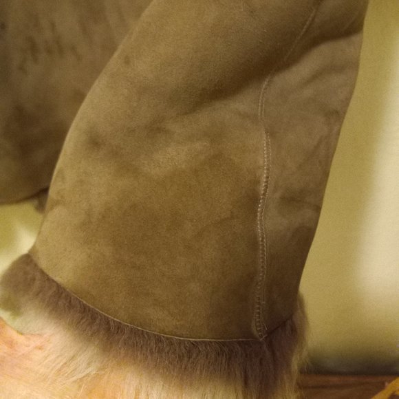 Reversible Toscano Shearling Genuine Sheepskin Coat Luxury Warmth Boho Luxury - Picture 8 of 16